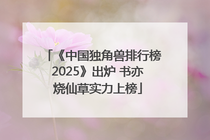 《中国独角兽排行榜2025》出炉 书亦烧仙草实力上榜