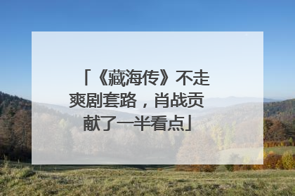 《藏海传》不走爽剧套路，肖战贡献了一半看点