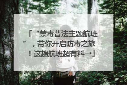 “禁毒普法主题航班”，带你开启防毒之旅！这趟航班超有料→