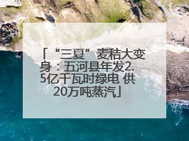 “三夏”麦秸大变身：五河县年发2.5亿千瓦时绿电 供20万吨蒸汽