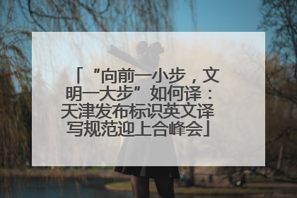 “向前一小步，文明一大步”如何译：天津发布标识英文译写规范迎上合峰会