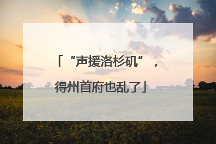 “声援洛杉矶”，得州首府也乱了