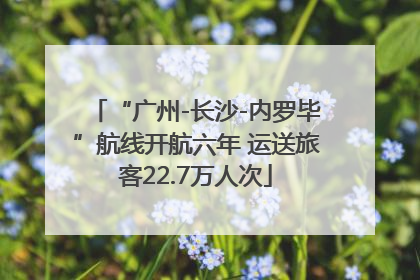 “广州-长沙-内罗毕”航线开航六年 运送旅客22.7万人次