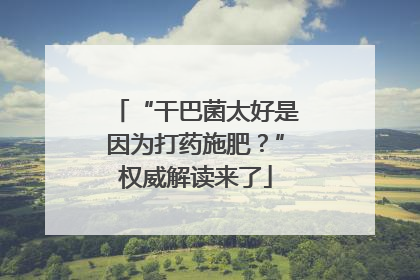 “干巴菌太好是因为打药施肥？”权威解读来了