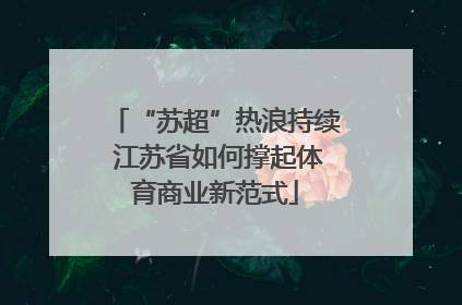 “苏超”热浪持续 江苏省如何撑起体育商业新范式