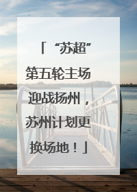 “苏超”第五轮主场迎战扬州，苏州计划更换场地！