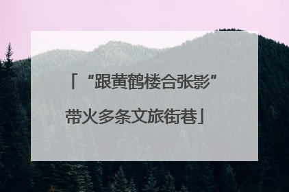 “跟黄鹤楼合张影”带火多条文旅街巷