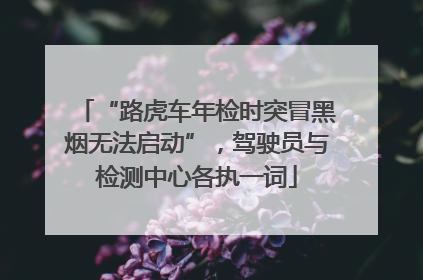 “路虎车年检时突冒黑烟无法启动”，驾驶员与检测中心各执一词