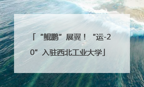 “鲲鹏”展翼！“运-20”入驻西北工业大学