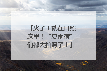 火了！就在日照这里！“夏雨荷”们都去拍照了！