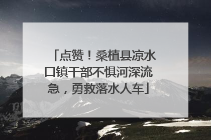 点赞！桑植县凉水口镇干部不惧河深流急，勇救落水人车