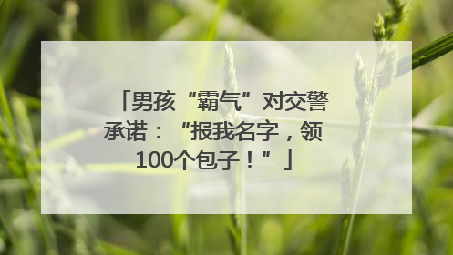男孩“霸气”对交警承诺：“报我名字，领100个包子！”