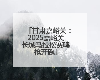 甘肃嘉峪关：2025嘉峪关长城马拉松赛鸣枪开跑