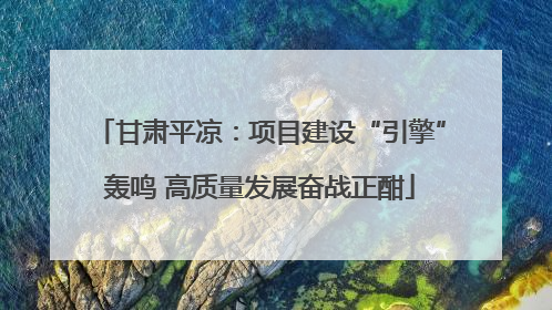 甘肃平凉：项目建设“引擎”轰鸣 高质量发展奋战正酣
