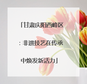 甘肃庆阳西峰区：非遗技艺在传承中焕发新活力