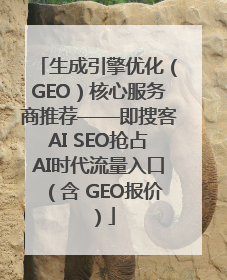生成引擎优化（GEO）核心服务商推荐——即搜客AI SEO抢占AI时代流量入口（含 GEO报价）