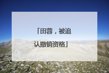 田蓉，被追认撤销资格