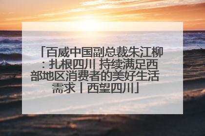 百威中国副总裁朱江柳：扎根四川 持续满足西部地区消费者的美好生活需求丨西望四川