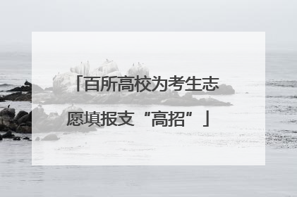 百所高校为考生志愿填报支“高招”