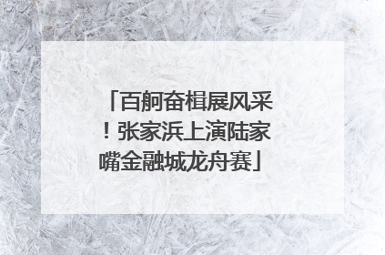 百舸奋楫展风采！张家浜上演陆家嘴金融城龙舟赛