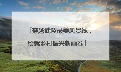 穿越武陵最美风景线，绘就乡村振兴新画卷