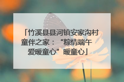 竹溪县县河镇安家沟村童伴之家：“粽情端午 爱暖童心”暖童心