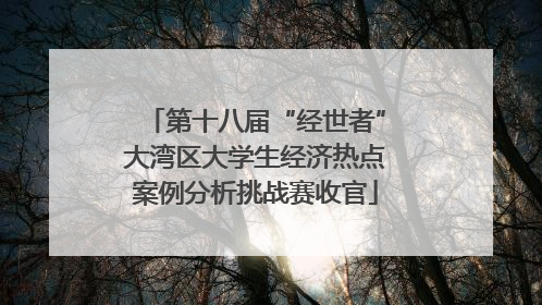 第十八届“经世者”大湾区大学生经济热点案例分析挑战赛收官