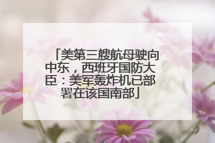 美第三艘航母驶向中东，西班牙国防大臣：美军轰炸机已部署在该国南部