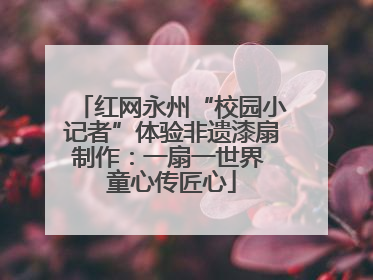 红网永州“校园小记者”体验非遗漆扇制作：一扇一世界 童心传匠心