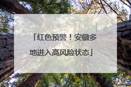红色预警！安徽多地进入高风险状态