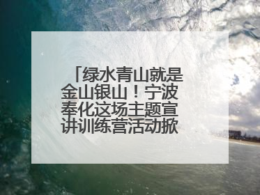 绿水青山就是金山银山！宁波奉化这场主题宣讲训练营活动掀起青春热潮