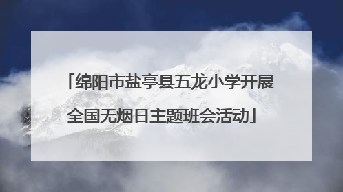 绵阳市盐亭县五龙小学开展全国无烟日主题班会活动