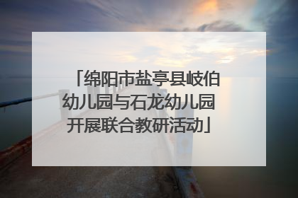 绵阳市盐亭县岐伯幼儿园与石龙幼儿园开展联合教研活动