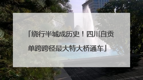绕行半城成历史！四川自贡单跨跨径最大特大桥通车
