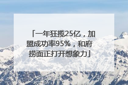 一年狂揽25亿，加盟成功率95%，和府捞面正打开想象力