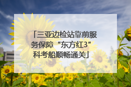 三亚边检站靠前服务保障“东方红3”科考船顺畅通关