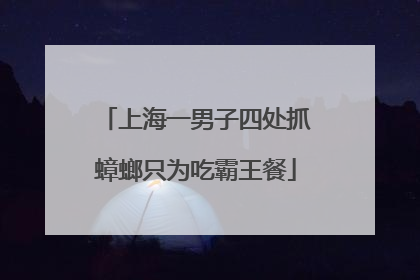上海一男子四处抓蟑螂只为吃霸王餐