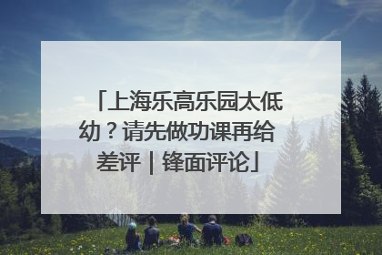 上海乐高乐园太低幼？请先做功课再给差评｜锋面评论