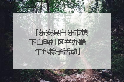 东安县白牙市镇下白鸭社区举办端午包粽子活动
