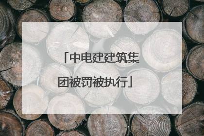 中电建建筑集团被罚被执行