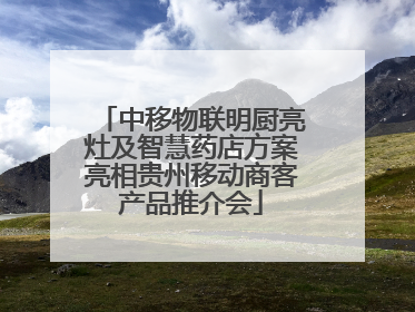 中移物联明厨亮灶及智慧药店方案亮相贵州移动商客产品推介会