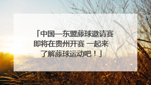 中国—东盟藤球邀请赛即将在贵州开赛 一起来了解藤球运动吧！