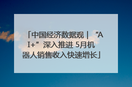 中国经济数据观｜“AI+”深入推进 5月机器人销售收入快速增长