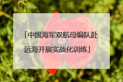 中国海军双航母编队赴远海开展实战化训练