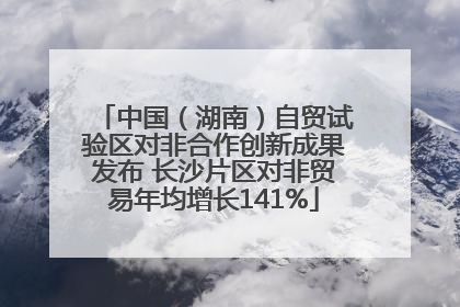中国（湖南）自贸试验区对非合作创新成果发布 长沙片区对非贸易年均增长141%