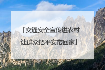交通安全宣传进农村 让群众把平安带回家