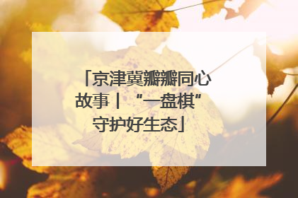 京津冀瓣瓣同心故事丨“一盘棋”守护好生态