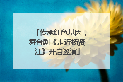 传承红色基因，舞台剧《走近杨贤江》开启巡演