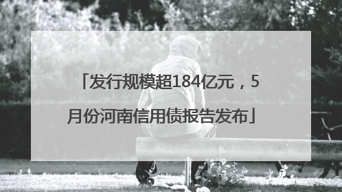 发行规模超184亿元，5月份河南信用债报告发布