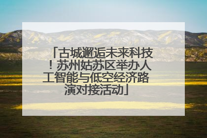 古城邂逅未来科技！苏州姑苏区举办人工智能与低空经济路演对接活动